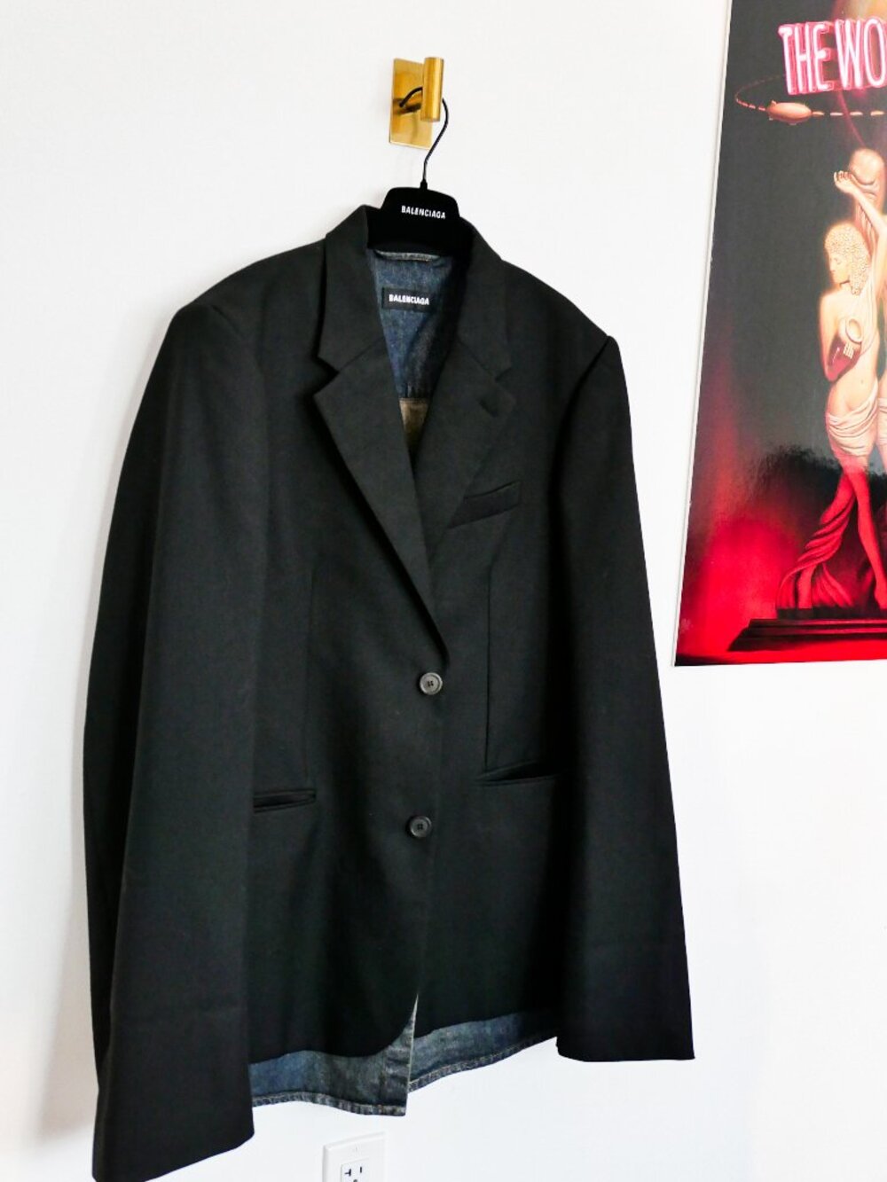 Balenciaga Denim layered blazer